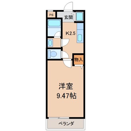 紀和駅 徒歩8分 2階の物件間取画像